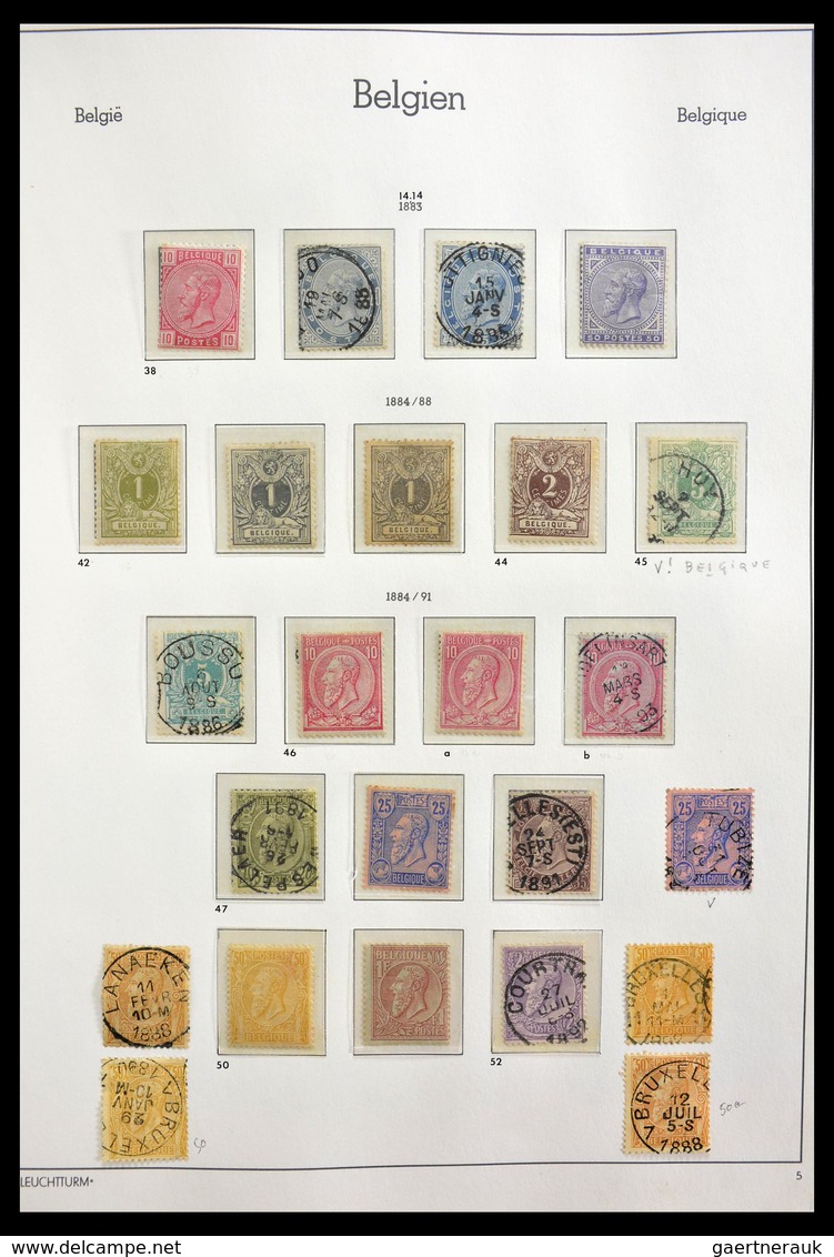 Belgien: 1849-1969: Very well filled, MNH, mint hinged and used collection Belgium 1849-1969 in 2 Le