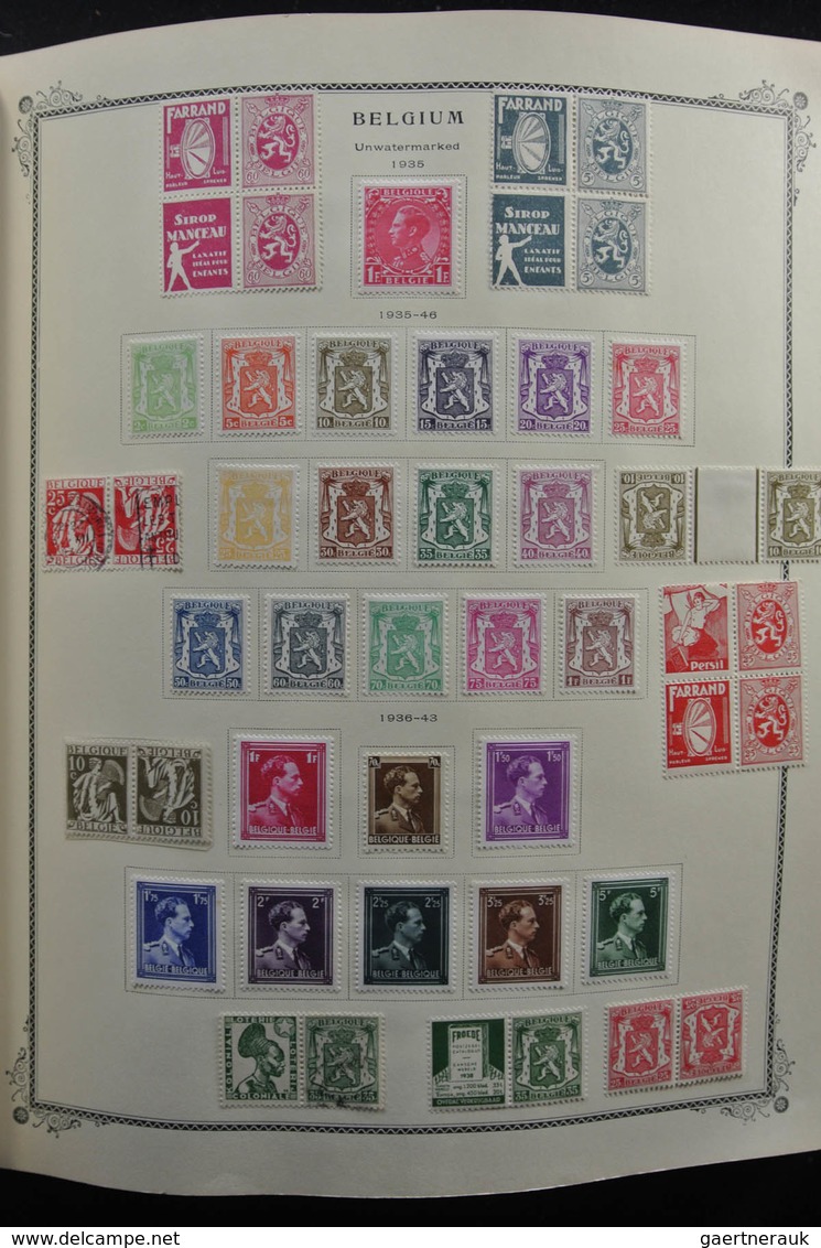 Belgien: 1849-1970: Almost complete, mostly MNH and mint hinged collection Belgium and colonies 1849