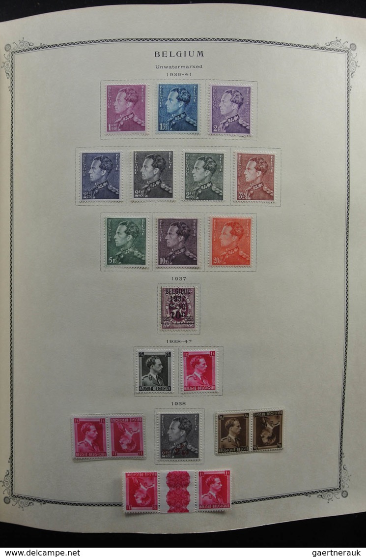 Belgien: 1849-1970: Almost complete, mostly MNH and mint hinged collection Belgium and colonies 1849