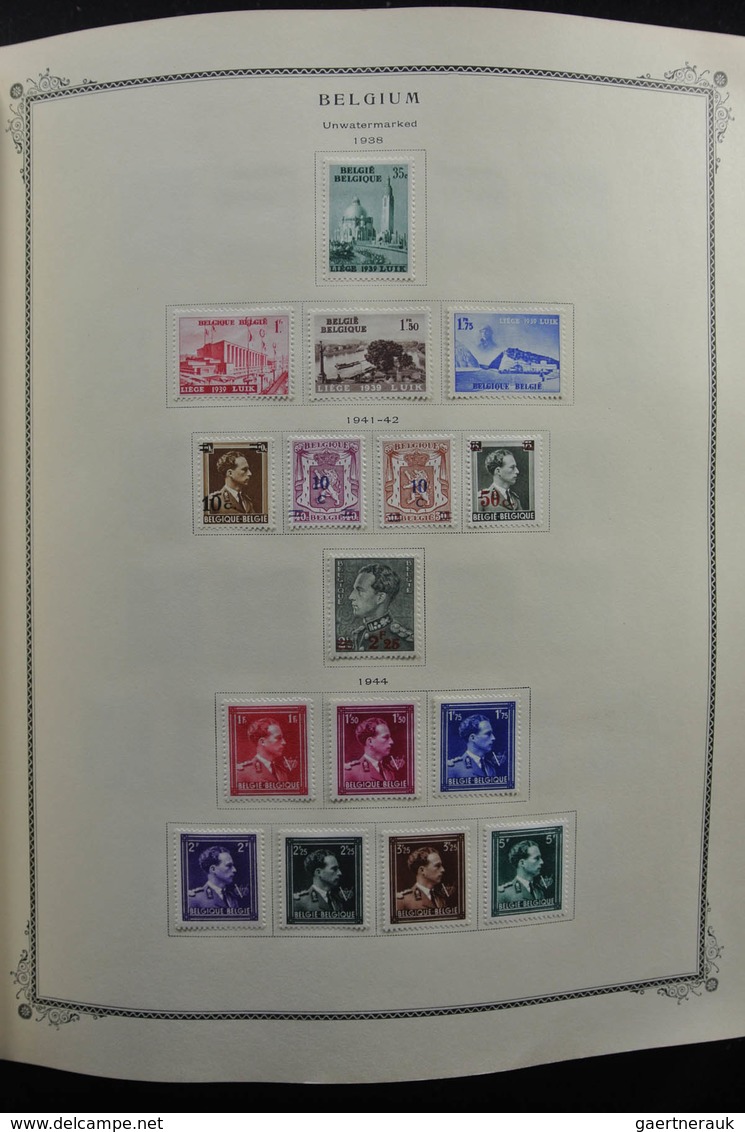 Belgien: 1849-1970: Almost complete, mostly MNH and mint hinged collection Belgium and colonies 1849