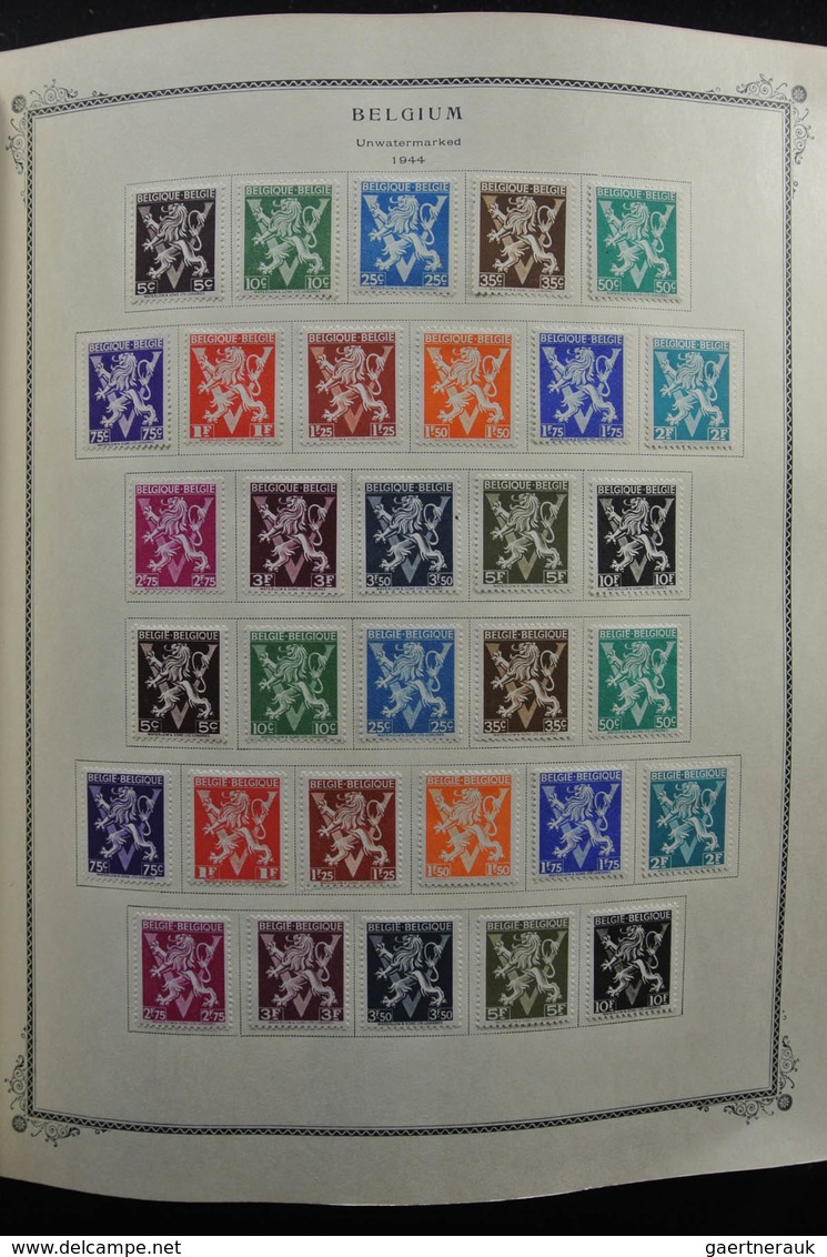 Belgien: 1849-1970: Almost complete, mostly MNH and mint hinged collection Belgium and colonies 1849