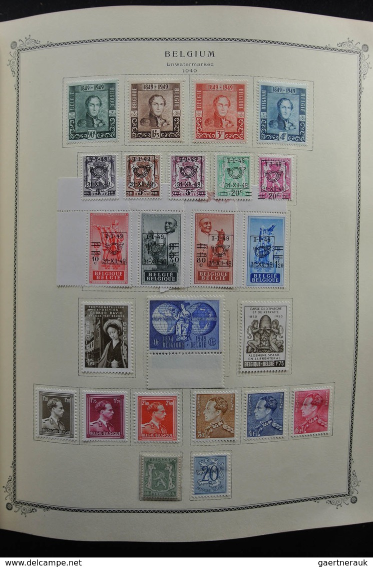 Belgien: 1849-1970: Almost complete, mostly MNH and mint hinged collection Belgium and colonies 1849