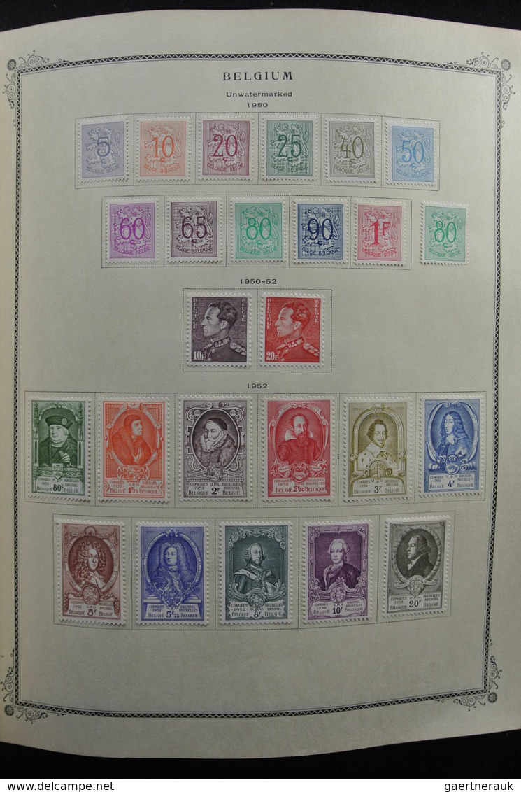 Belgien: 1849-1970: Almost complete, mostly MNH and mint hinged collection Belgium and colonies 1849