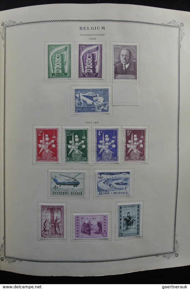 Belgien: 1849-1970: Almost complete, mostly MNH and mint hinged collection Belgium and colonies 1849