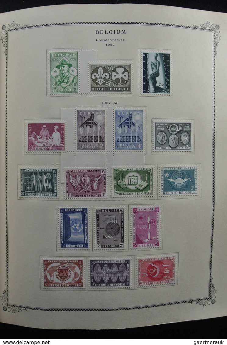 Belgien: 1849-1970: Almost complete, mostly MNH and mint hinged collection Belgium and colonies 1849