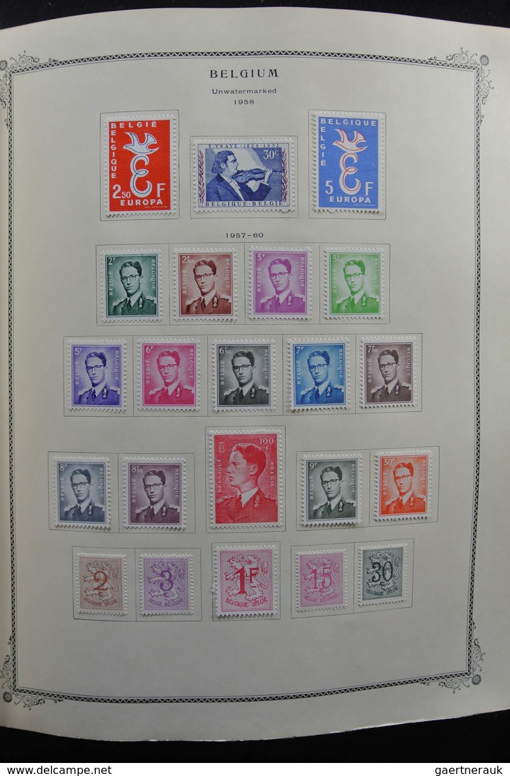 Belgien: 1849-1970: Almost complete, mostly MNH and mint hinged collection Belgium and colonies 1849