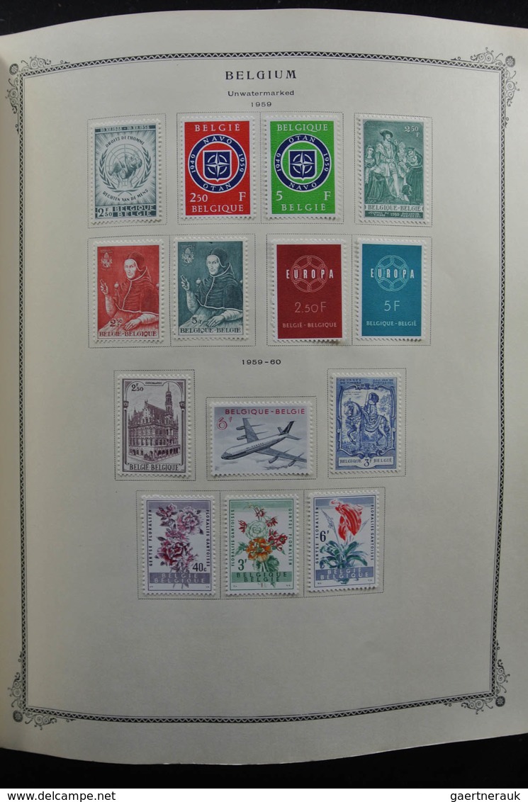 Belgien: 1849-1970: Almost complete, mostly MNH and mint hinged collection Belgium and colonies 1849