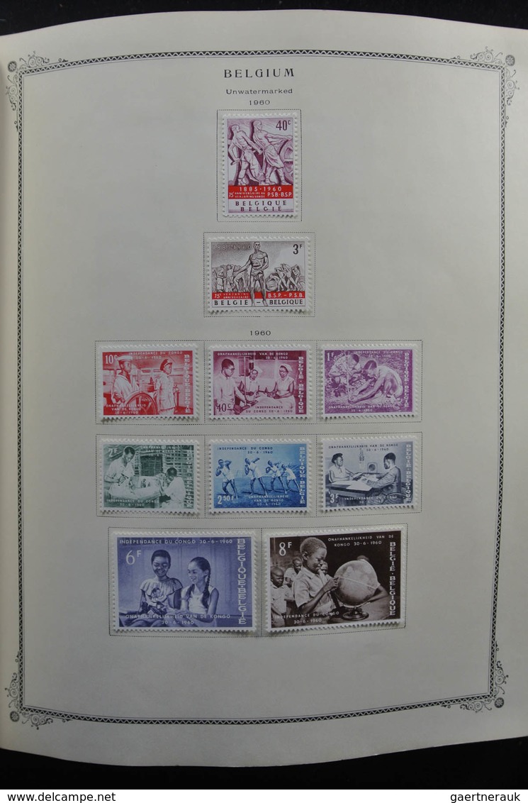 Belgien: 1849-1970: Almost complete, mostly MNH and mint hinged collection Belgium and colonies 1849