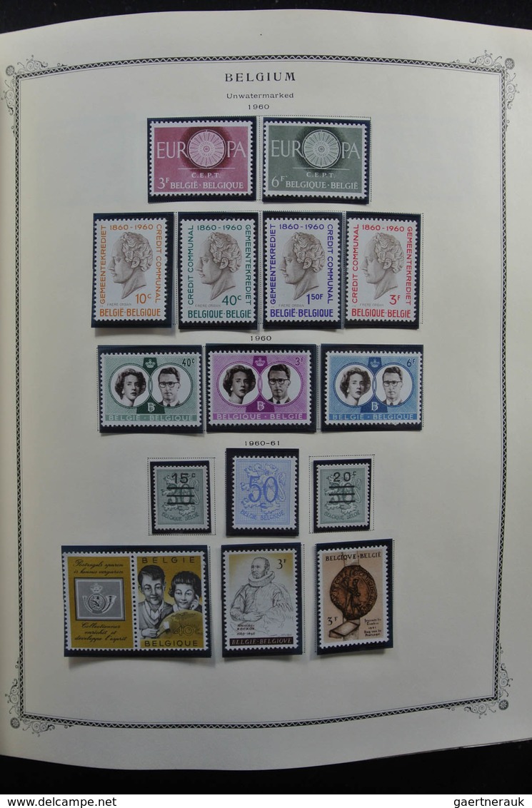 Belgien: 1849-1970: Almost complete, mostly MNH and mint hinged collection Belgium and colonies 1849