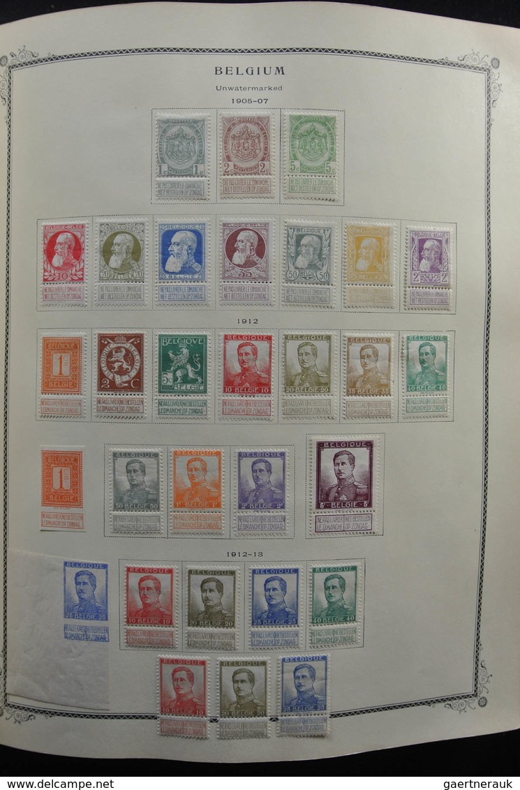 Belgien: 1849-1970: Almost complete, mostly MNH and mint hinged collection Belgium and colonies 1849