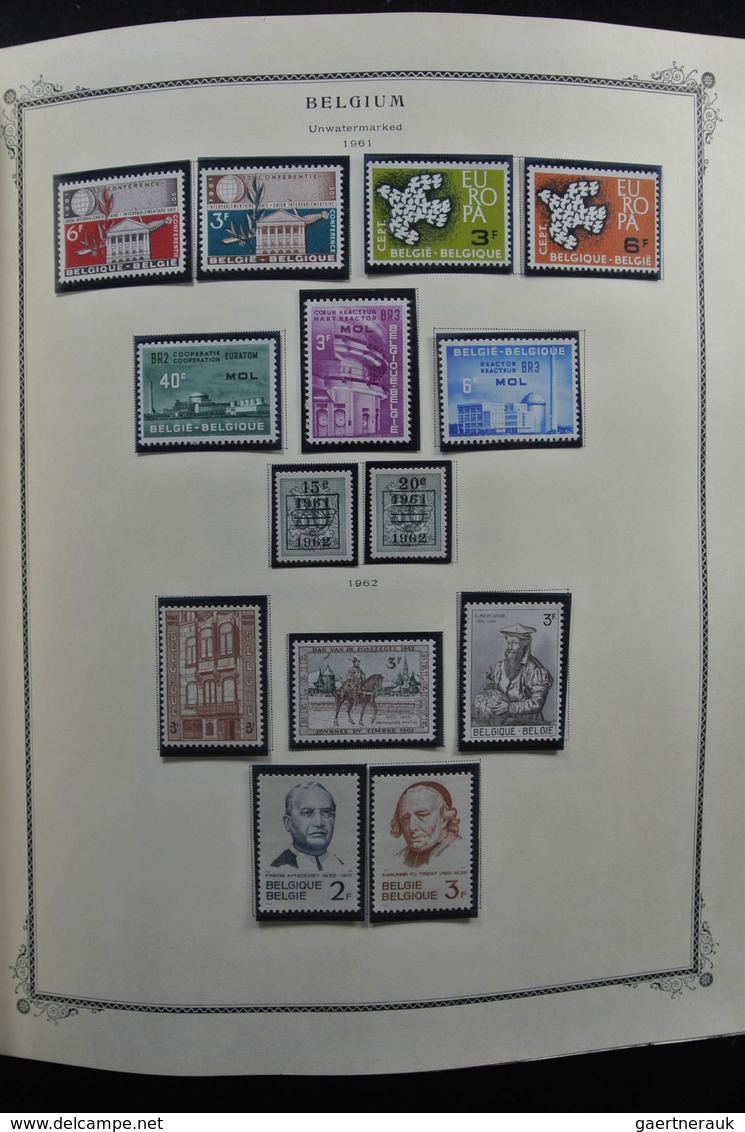 Belgien: 1849-1970: Almost complete, mostly MNH and mint hinged collection Belgium and colonies 1849