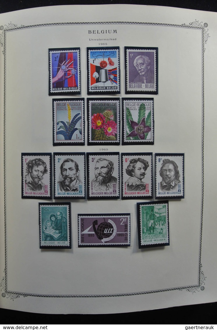 Belgien: 1849-1970: Almost complete, mostly MNH and mint hinged collection Belgium and colonies 1849