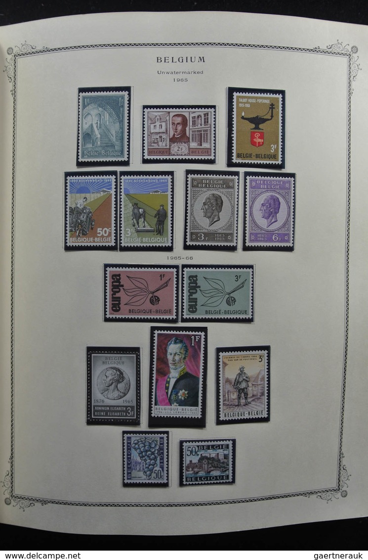 Belgien: 1849-1970: Almost complete, mostly MNH and mint hinged collection Belgium and colonies 1849