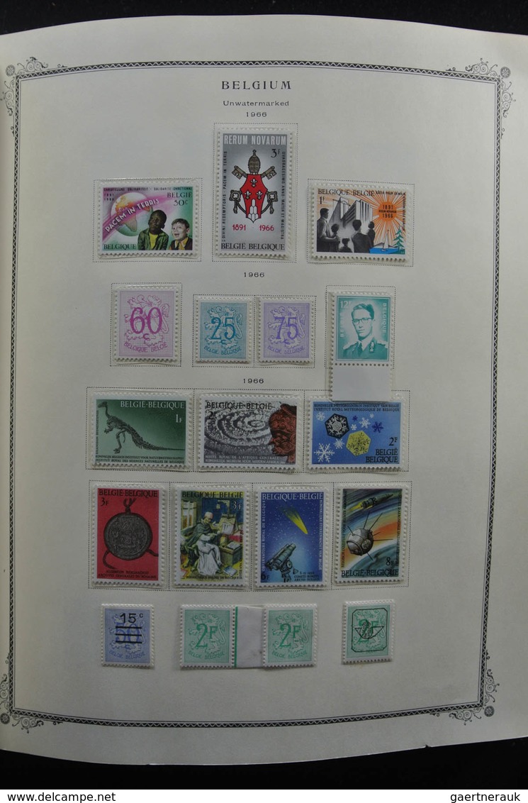 Belgien: 1849-1970: Almost complete, mostly MNH and mint hinged collection Belgium and colonies 1849