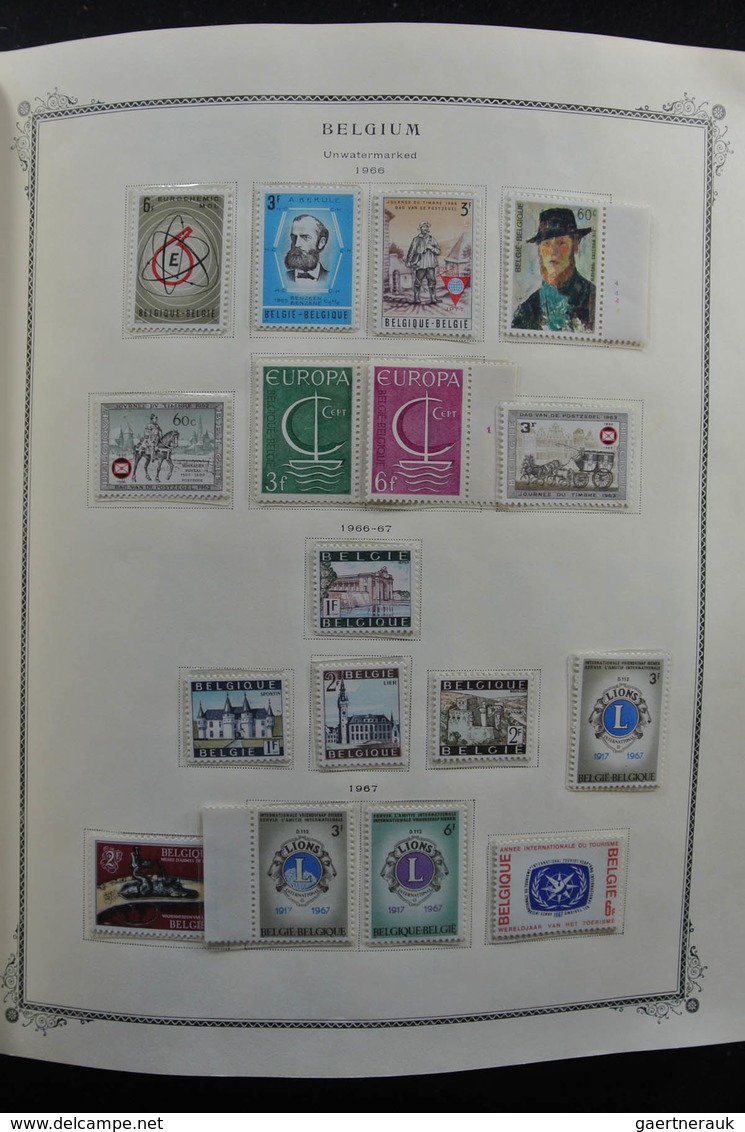 Belgien: 1849-1970: Almost complete, mostly MNH and mint hinged collection Belgium and colonies 1849