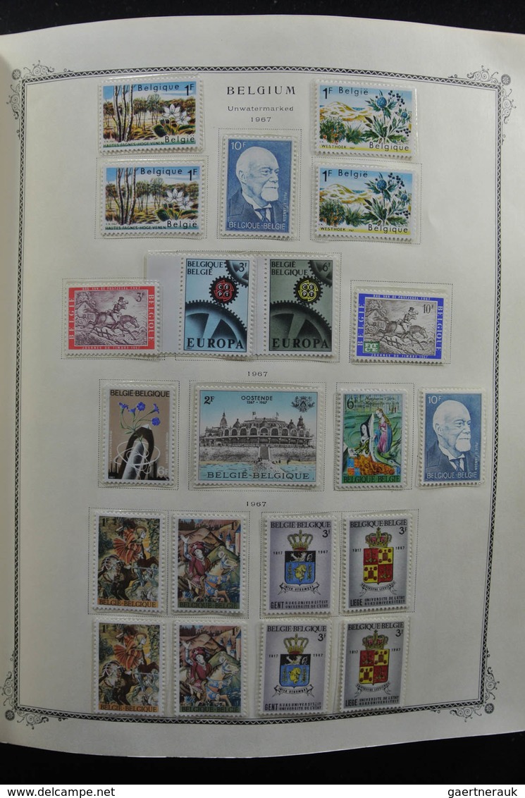 Belgien: 1849-1970: Almost complete, mostly MNH and mint hinged collection Belgium and colonies 1849