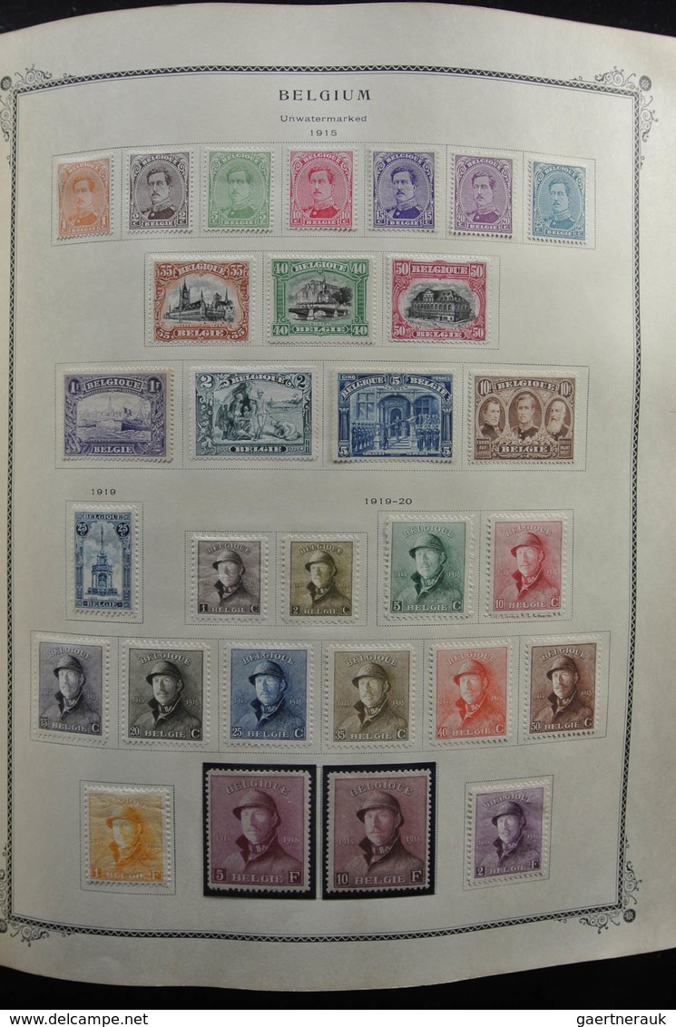 Belgien: 1849-1970: Almost complete, mostly MNH and mint hinged collection Belgium and colonies 1849