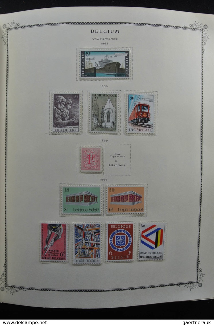 Belgien: 1849-1970: Almost complete, mostly MNH and mint hinged collection Belgium and colonies 1849