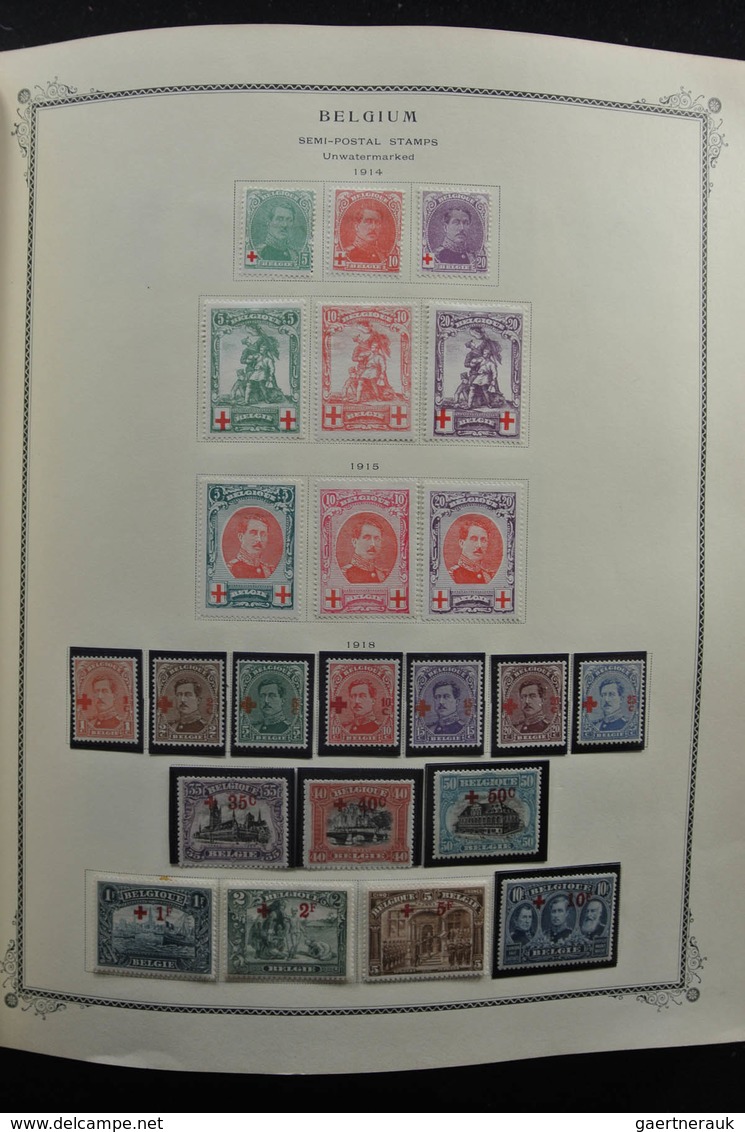 Belgien: 1849-1970: Almost complete, mostly MNH and mint hinged collection Belgium and colonies 1849