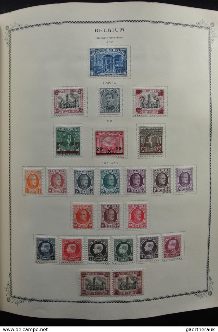 Belgien: 1849-1970: Almost complete, mostly MNH and mint hinged collection Belgium and colonies 1849