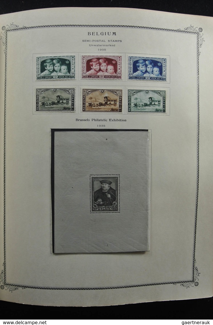 Belgien: 1849-1970: Almost complete, mostly MNH and mint hinged collection Belgium and colonies 1849