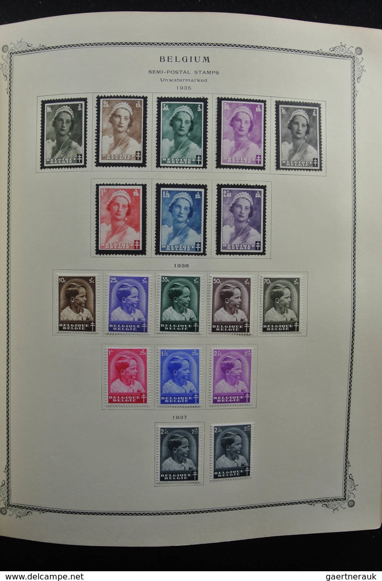 Belgien: 1849-1970: Almost complete, mostly MNH and mint hinged collection Belgium and colonies 1849