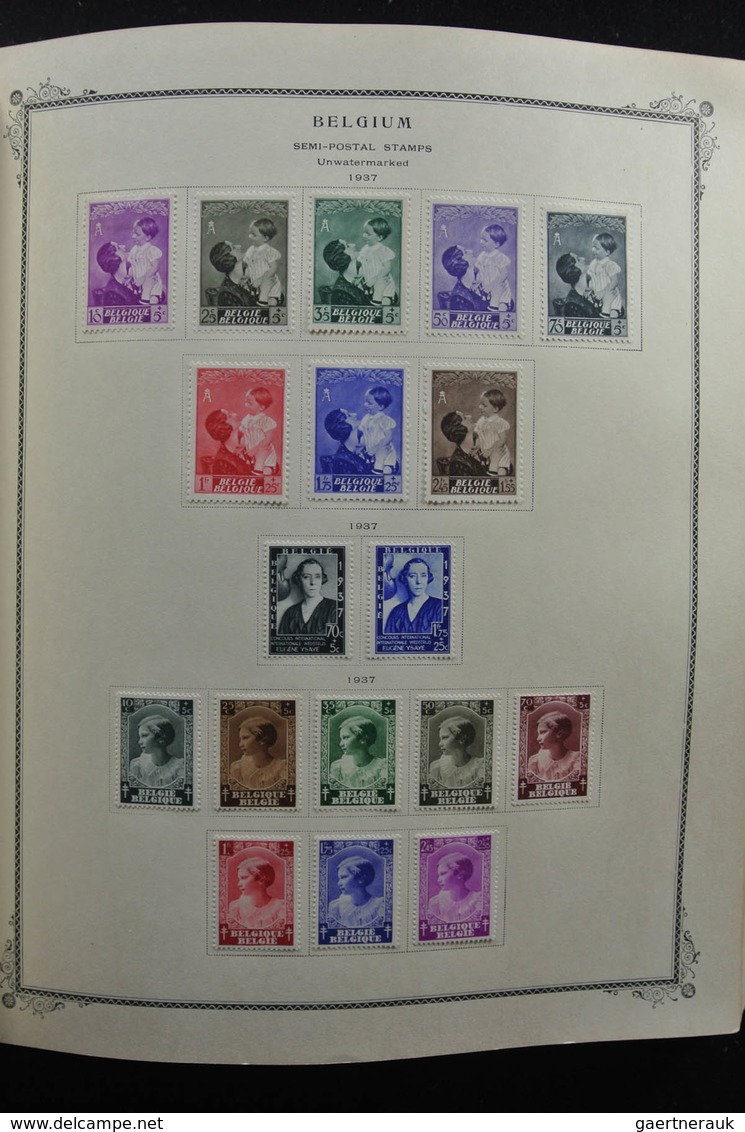 Belgien: 1849-1970: Almost complete, mostly MNH and mint hinged collection Belgium and colonies 1849