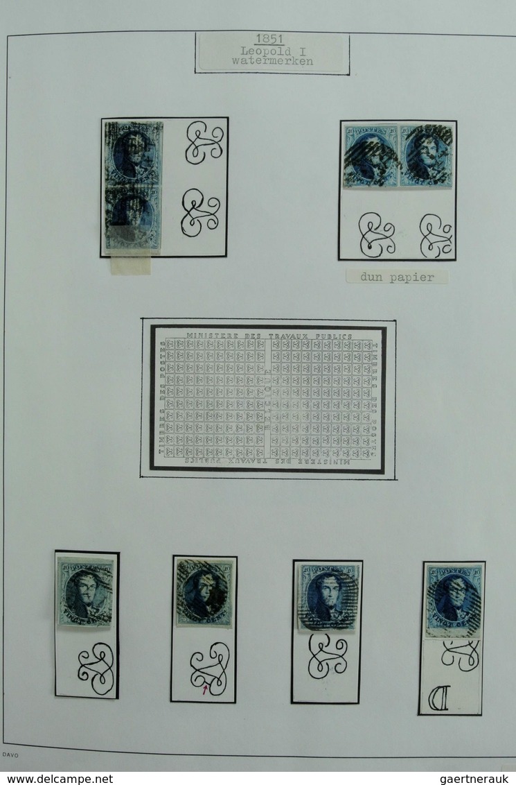 Belgien: 1849-1988: Very extensive, MNH, mint hinged and used, specialised collection Belgium 1849-1