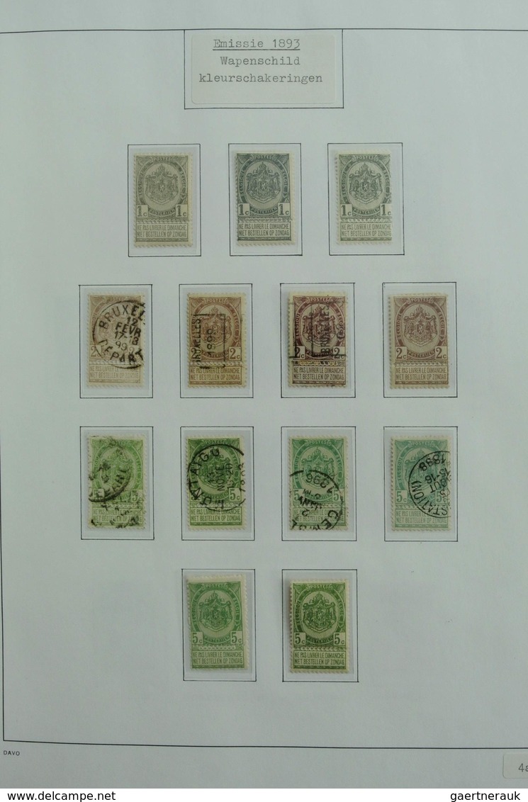 Belgien: 1849-1988: Very extensive, MNH, mint hinged and used, specialised collection Belgium 1849-1