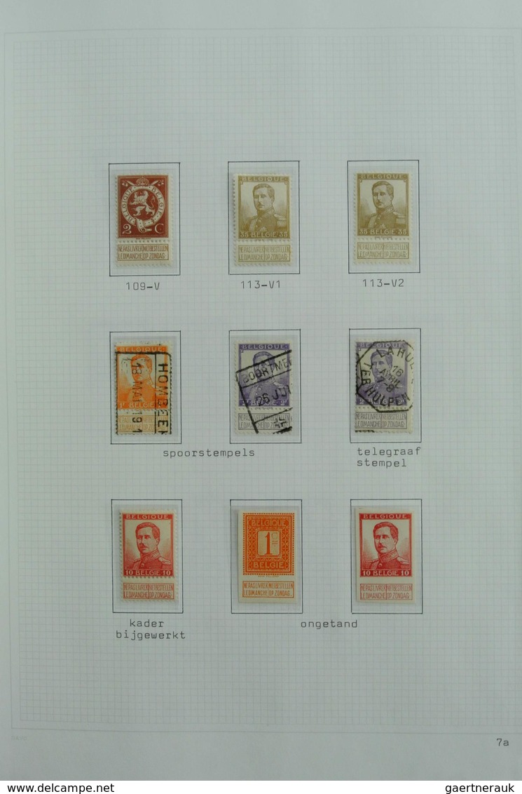 Belgien: 1849-1988: Very extensive, MNH, mint hinged and used, specialised collection Belgium 1849-1