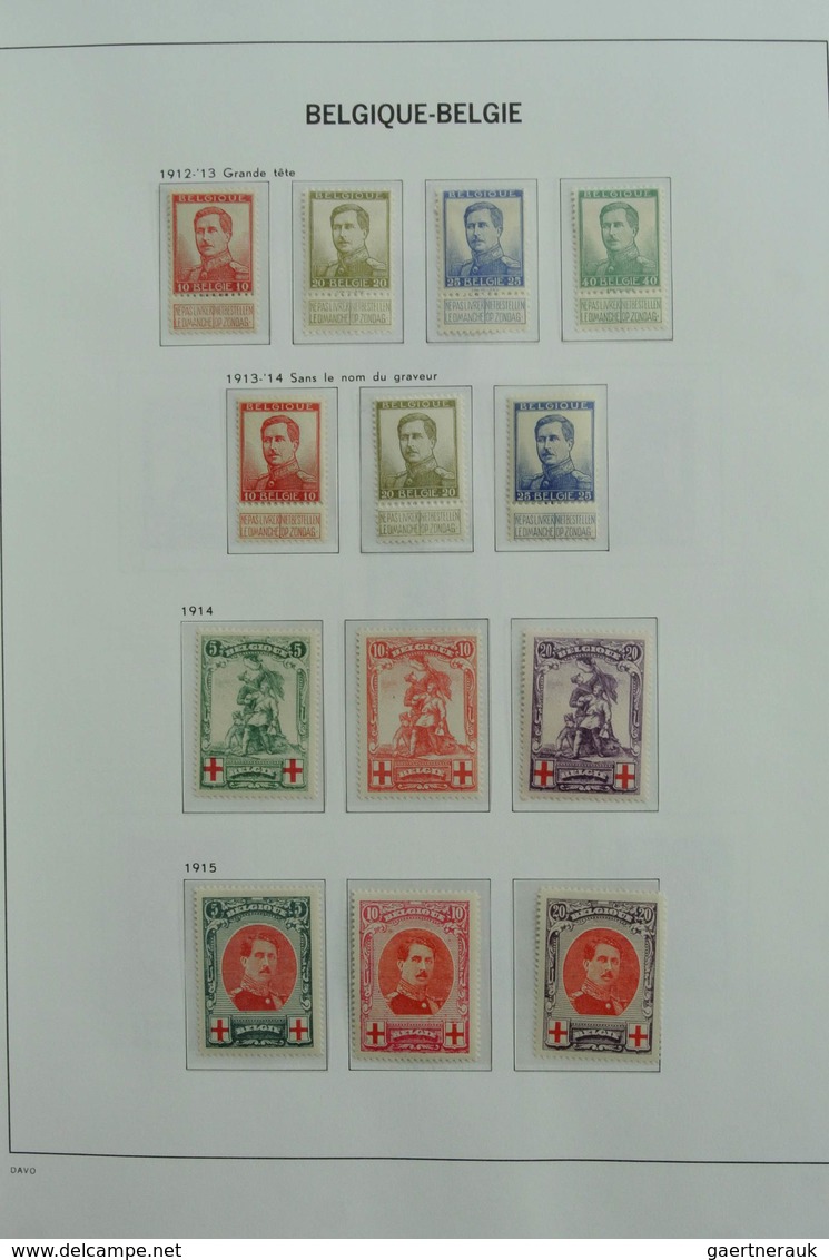 Belgien: 1849-1988: Very extensive, MNH, mint hinged and used, specialised collection Belgium 1849-1