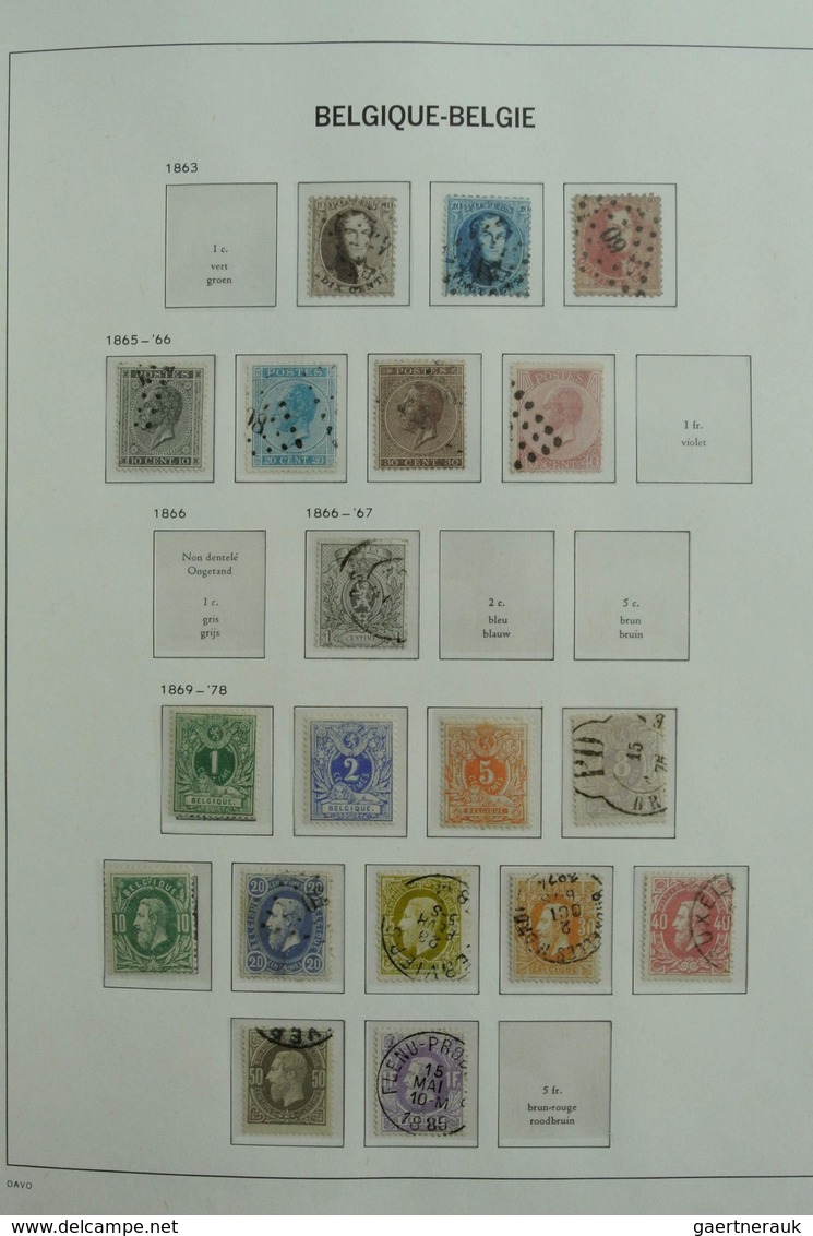 Belgien: 1849-1988: Very extensive, MNH, mint hinged and used, specialised collection Belgium 1849-1