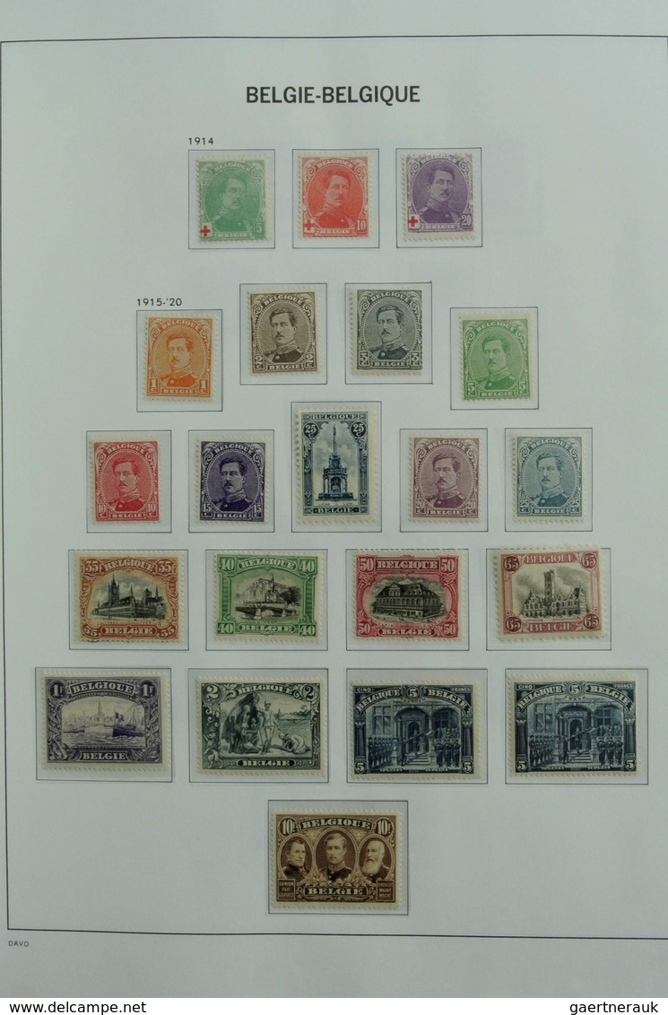 Belgien: 1849-1988: Very extensive, MNH, mint hinged and used, specialised collection Belgium 1849-1