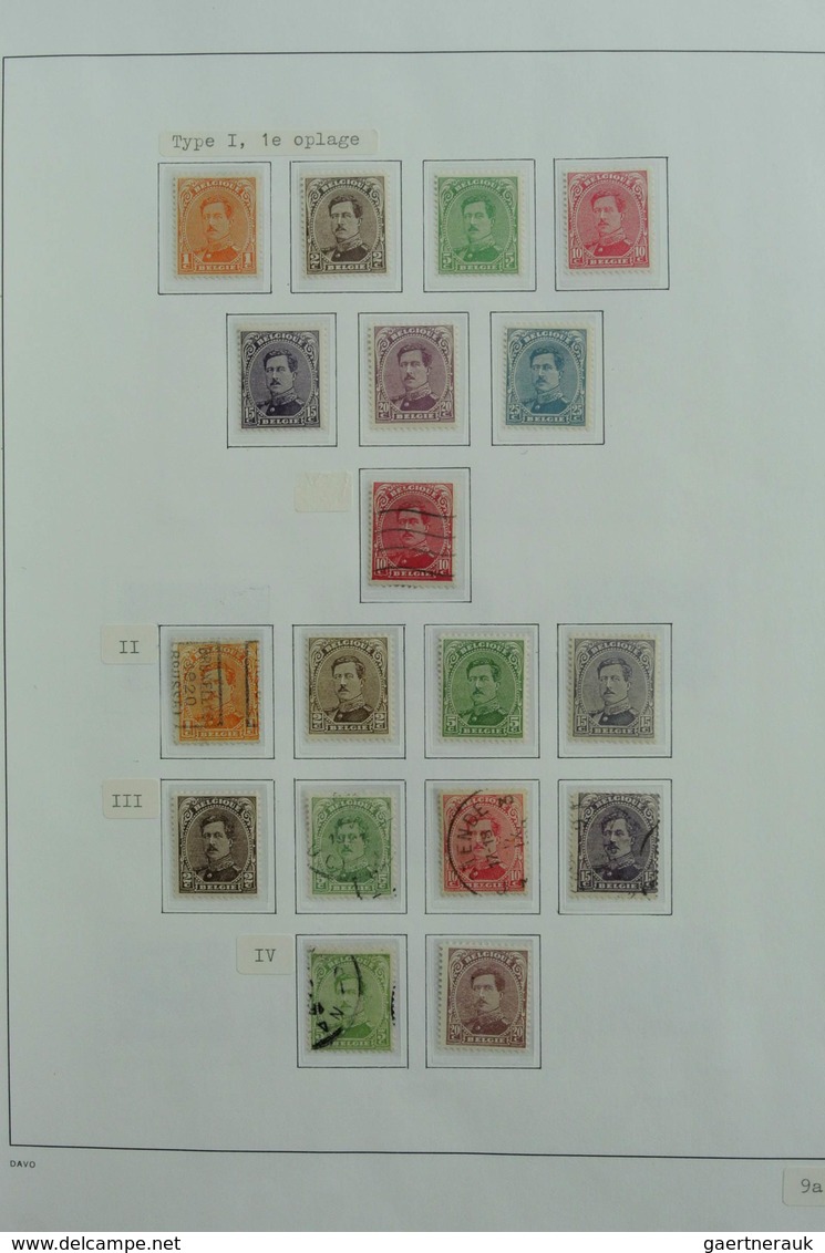 Belgien: 1849-1988: Very extensive, MNH, mint hinged and used, specialised collection Belgium 1849-1