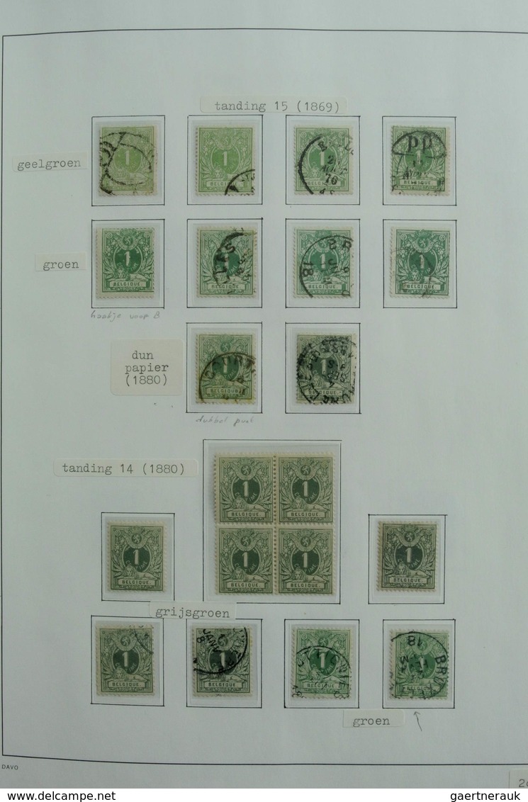 Belgien: 1849-1988: Very extensive, MNH, mint hinged and used, specialised collection Belgium 1849-1