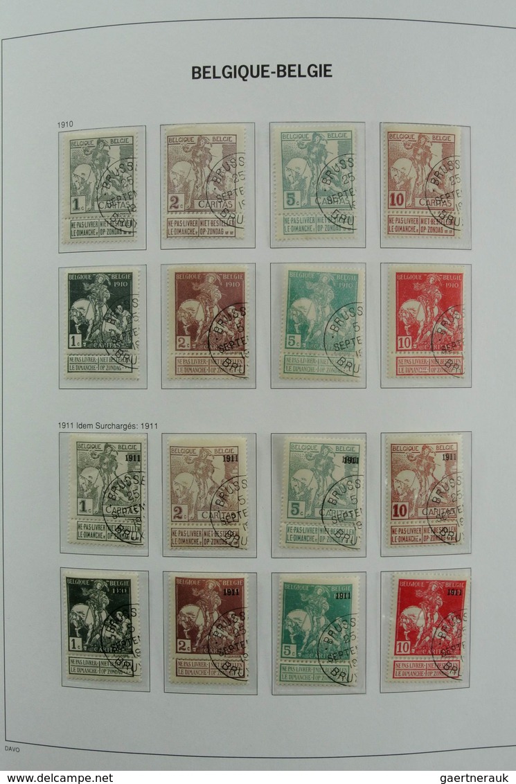 Belgien: 1849-1995: Very extensive, MNH, mint hinged and used collection Belgium 1849-1995 in 6 Davo