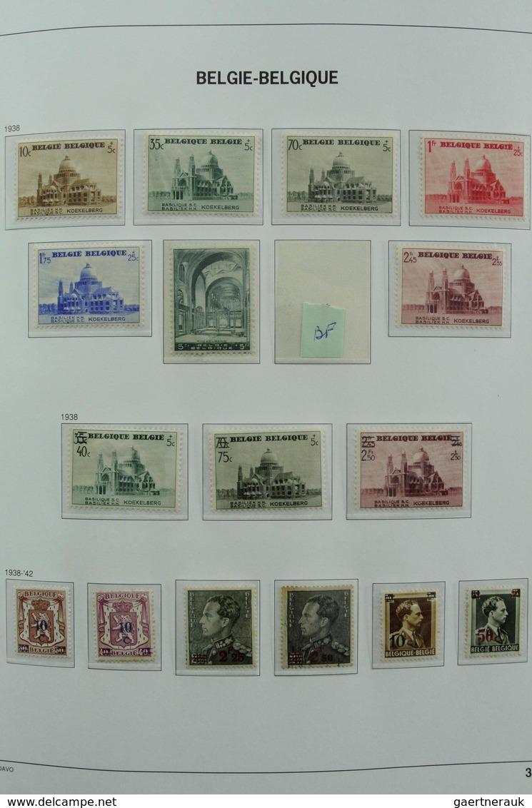 Belgien: 1849-1995: Very extensive, MNH, mint hinged and used collection Belgium 1849-1995 in 6 Davo