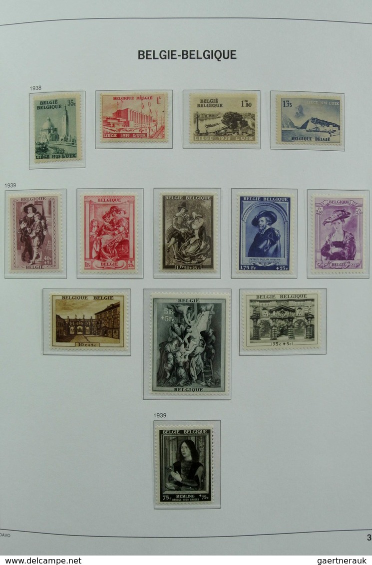 Belgien: 1849-1995: Very extensive, MNH, mint hinged and used collection Belgium 1849-1995 in 6 Davo