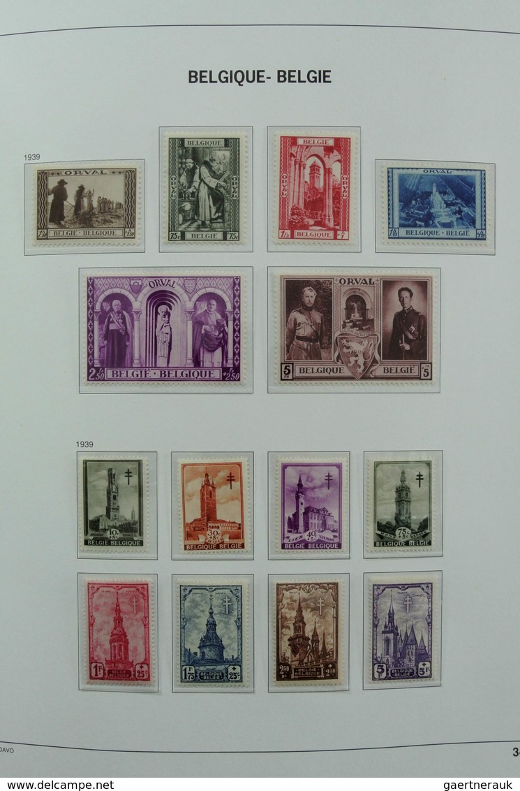 Belgien: 1849-1995: Very extensive, MNH, mint hinged and used collection Belgium 1849-1995 in 6 Davo