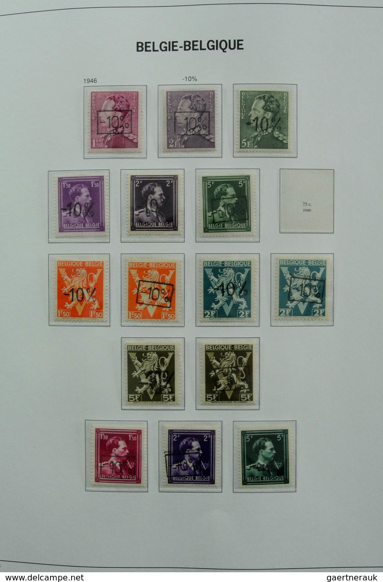 Belgien: 1849-1995: Very extensive, MNH, mint hinged and used collection Belgium 1849-1995 in 6 Davo