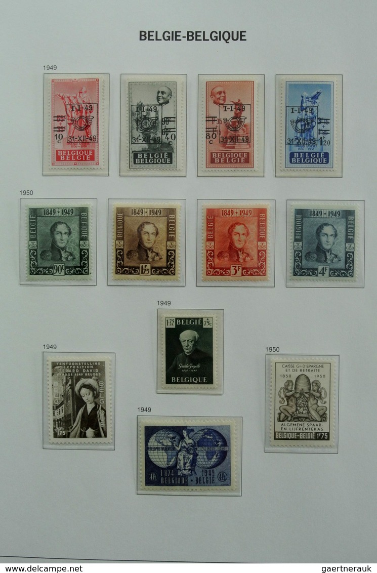 Belgien: 1849-1995: Very extensive, MNH, mint hinged and used collection Belgium 1849-1995 in 6 Davo