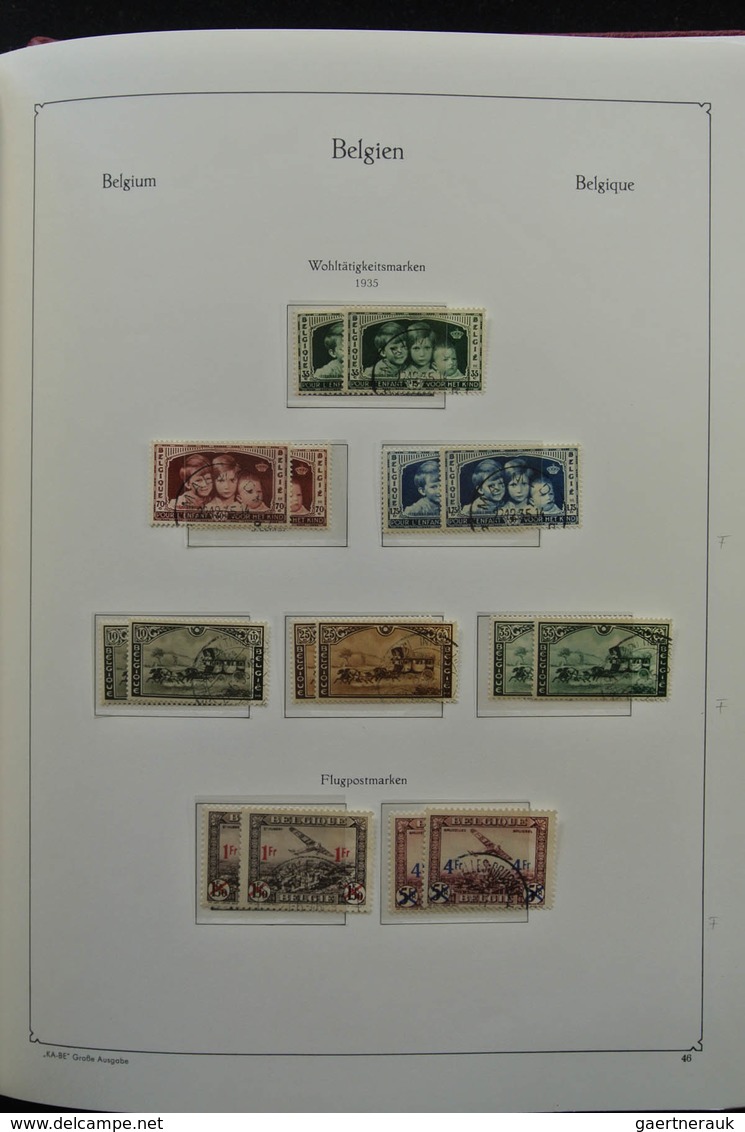 Belgien: 1849-1998: Extensive, in the mainnumbers complete, partly double collection Belgium 1849-19
