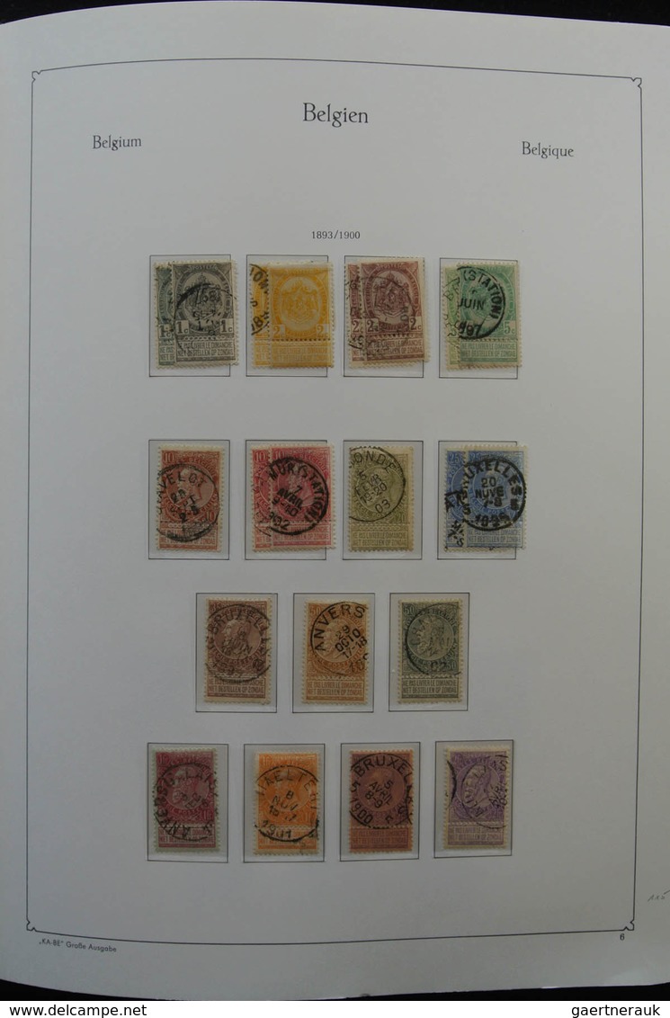 Belgien: 1849-1998: Extensive, in the mainnumbers complete, partly double collection Belgium 1849-19