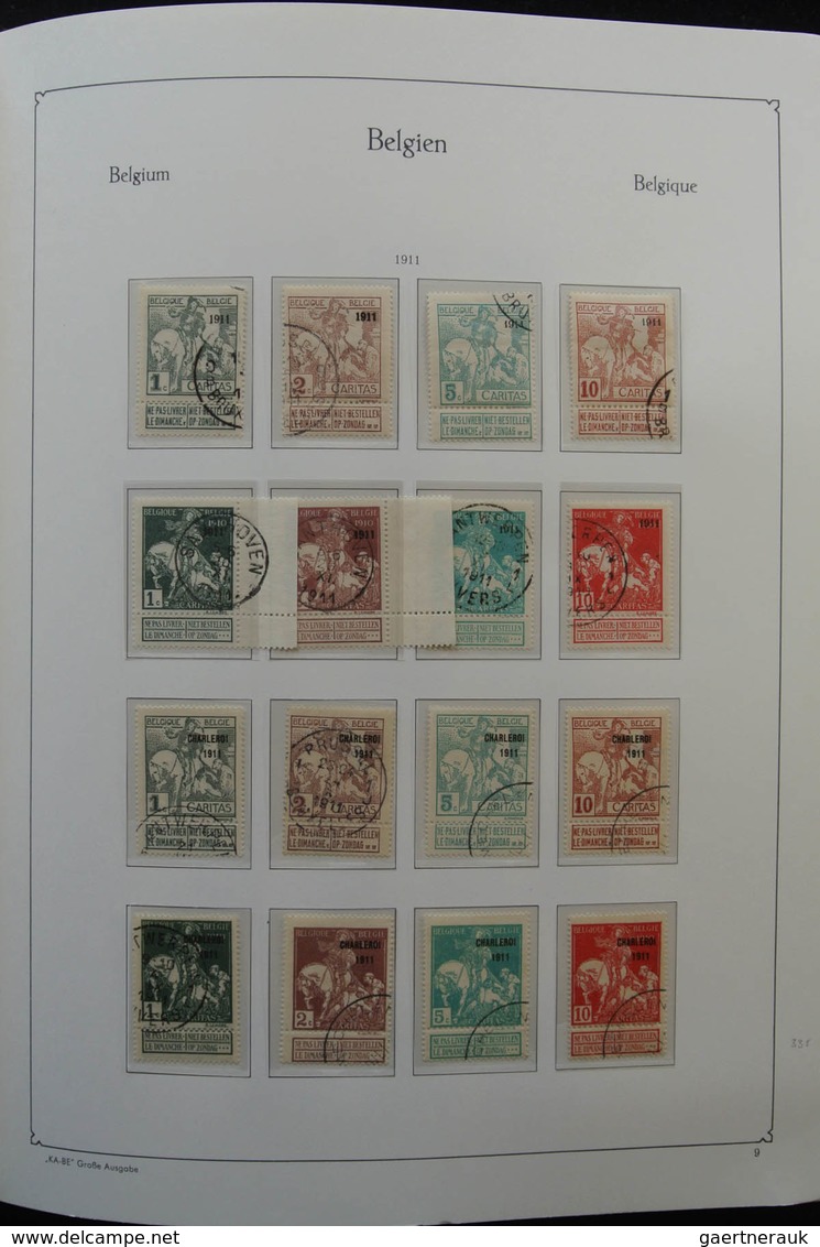 Belgien: 1849-1998: Extensive, in the mainnumbers complete, partly double collection Belgium 1849-19