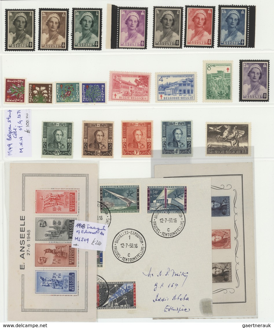 Belgien: 1860/1960 (ca.), Mint And Used Assortment On Stockpages From Some Classic Stamps, Some High - Sammlungen