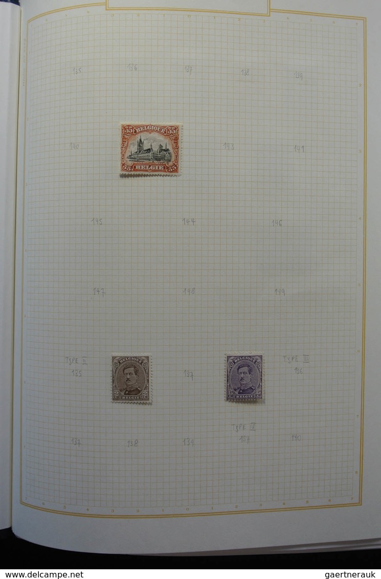 Belgien: 1915-1930: Very Well Filled, MNH, Mint Hinged And Used, Partly Double Collection Belgium 19 - Sammlungen