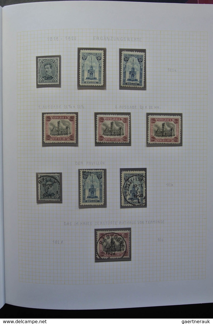 Belgien: 1915-1930: Very well filled, MNH, mint hinged and used, partly double collection Belgium 19