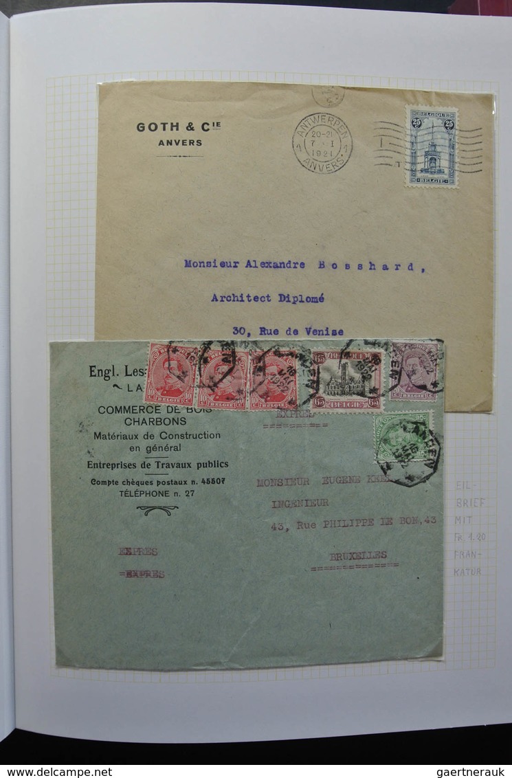 Belgien: 1915-1930: Very well filled, MNH, mint hinged and used, partly double collection Belgium 19