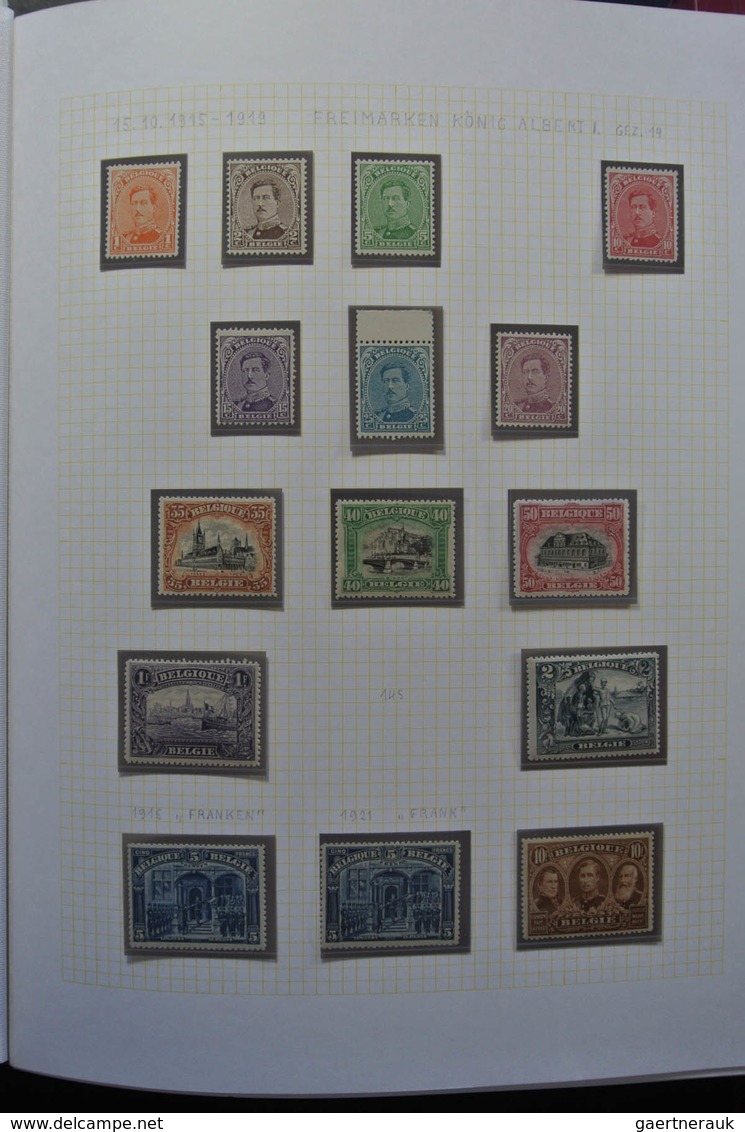 Belgien: 1915-1930: Very well filled, MNH, mint hinged and used, partly double collection Belgium 19