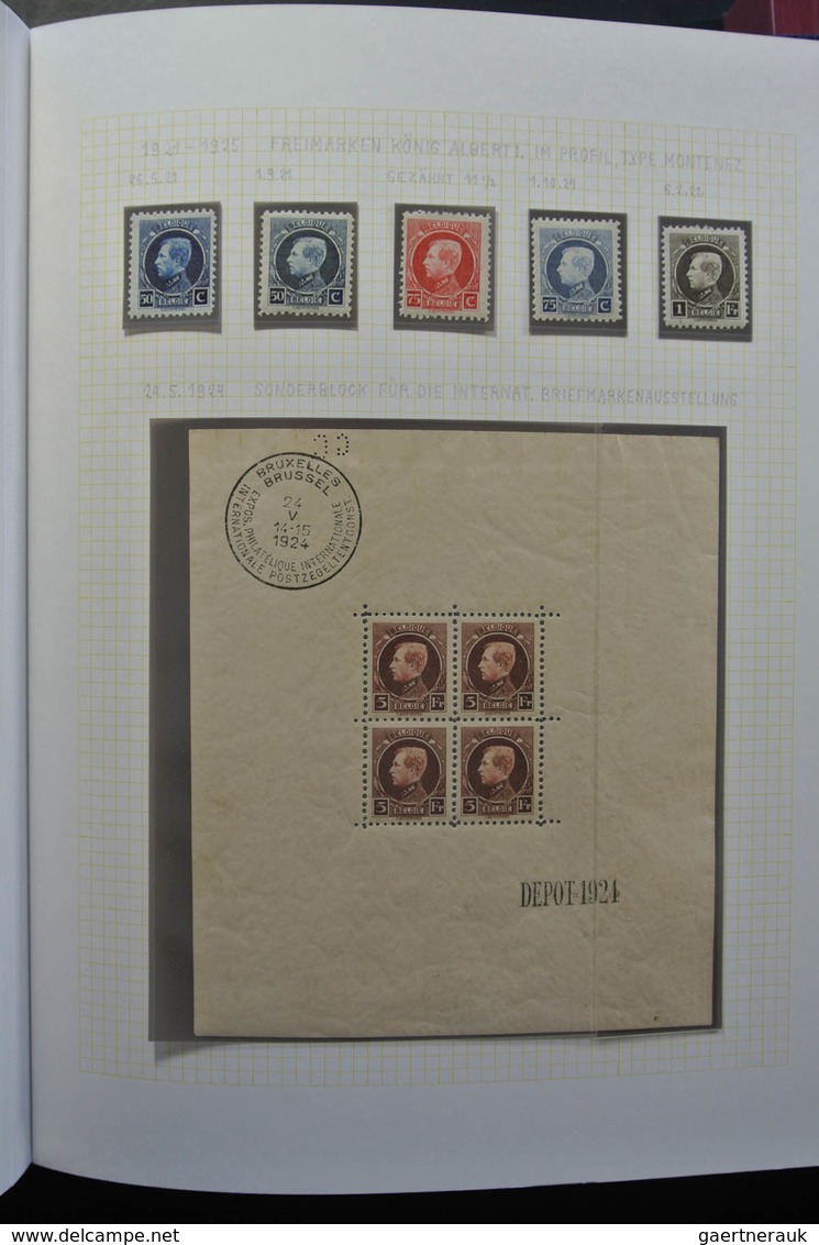 Belgien: 1915-1930: Very well filled, MNH, mint hinged and used, partly double collection Belgium 19